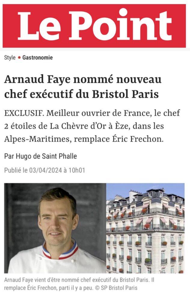 Arnaud Faye dans Le Point Sept 2024